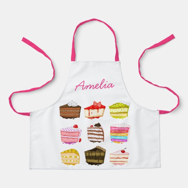 Niedliche, rosa Kuchen Schürze (Vorderseite)
