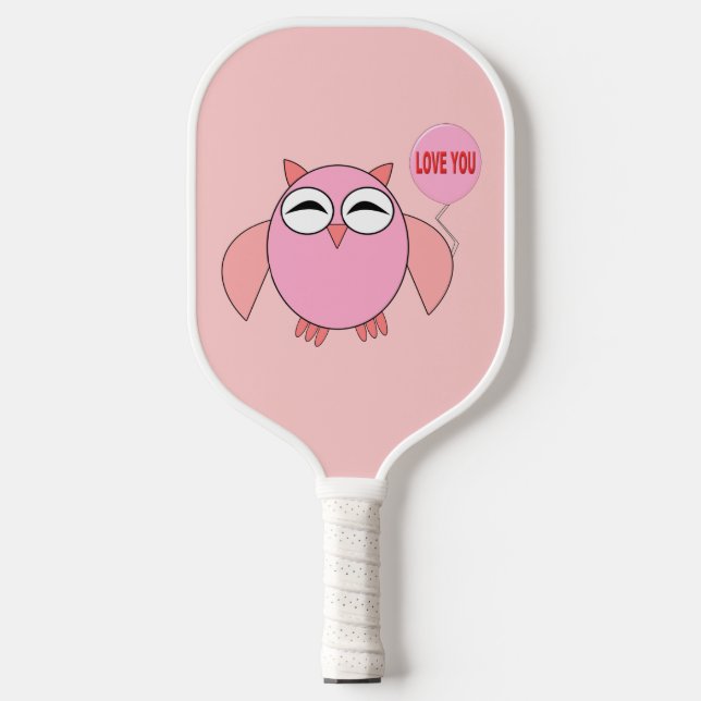 Niedliche rosa Liebe, die du auwl Pickleball Schläger (Vorderseite)