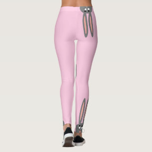 Niedliche rosa Lugenhäschen-Ostern-Leggings Leggings