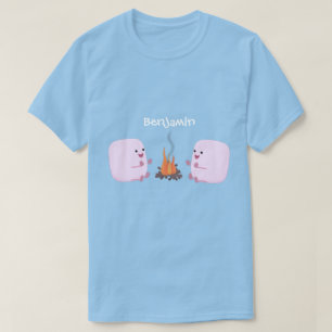 Niedliche rosa Marshmallows im Cartoon des Lagerfe T-Shirt
