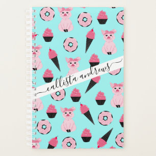 Niedliche Rosa Minze Piggy Donut Ice Creme Cone Mu Planer