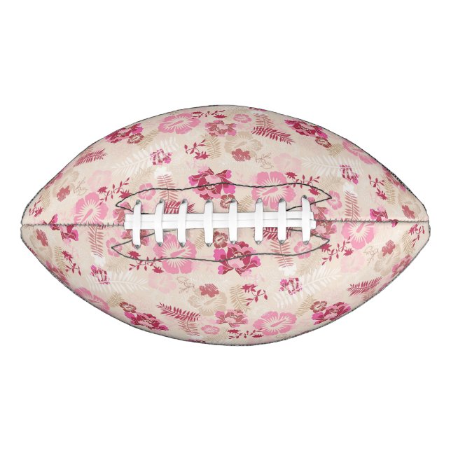 Niedliche rosa moderne Blume Muster High Top Turns Football (Vorderseite)