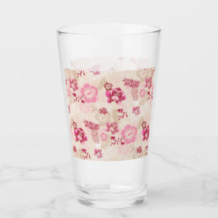 Niedliche rosa moderne Blume Muster High Top Turns Glas
