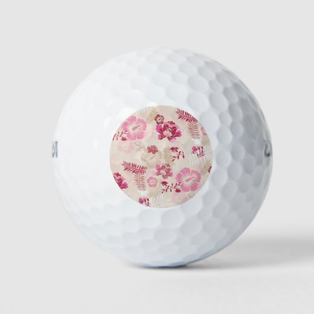 Niedliche rosa moderne Blume Muster High Top Turns Golfball (Vorderseite)