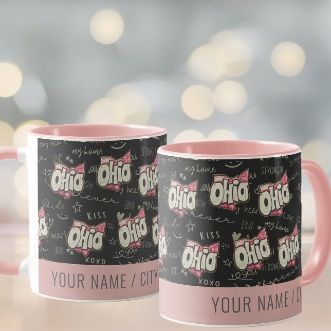 Niedliche Rosa Ohio Liebe Tasse (Von Creator hochgeladen)