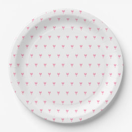 Niedliche rosa Party Muster Papierplatte Pappteller