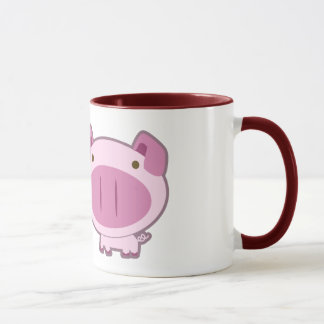 NIEDLICHE ROSA PIGGY TASSE