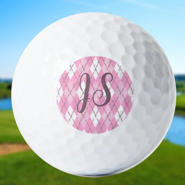 Niedliche Rosa-Preppy-Raute Golfball (Von Creator hochgeladen)