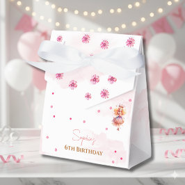 Niedliche rosa Prinzessin und Ballons Geburtstag Geschenkschachtel