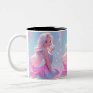 Niedliche Rosa Regenbogenfee Barbie Puppe Tasse