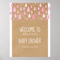 Niedliche Rosa Regentropfen Kindermädchendusche Be