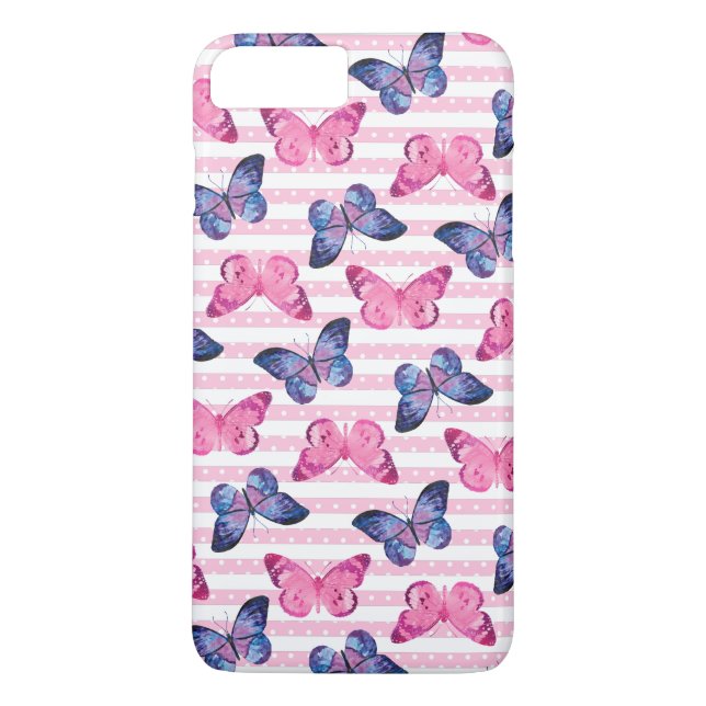 Niedliche rosa Schmetterlinge Case-Mate iPhone Hülle (Rückseite)