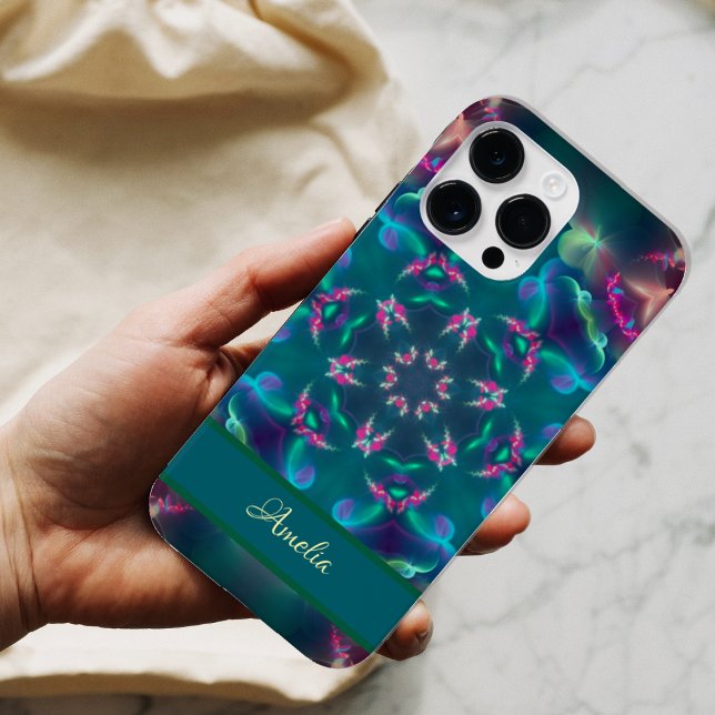 Niedliche rosa Schmetterlinge Luminous Kaleidoscop Case-Mate iPhone Hülle (Von Creator hochgeladen)