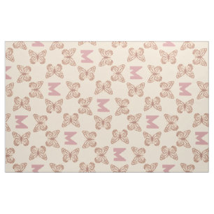 Niedliche rosa Schmetterlinge und kundenspezifisch Stoff