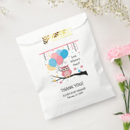 Niedliche rosa Schüssel mit Balloons & Confetti Ba Geschenktütchen