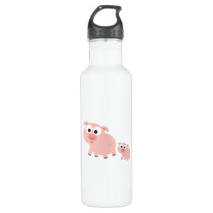 Niedliche Rosa Schweine Trinkflasche