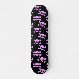 Niedliche Rosa Skulls Skateboard