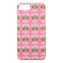 Niedliche rosa Sloth-Leben iPhone Abdeckung