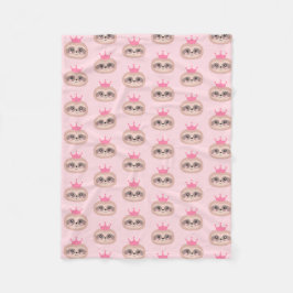 Niedliche rosa Sloth-Prinzessin Blanket Fleecedecke