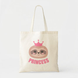 Niedliche rosa Sloth-Prinzessin Totes Bag Tragetasche