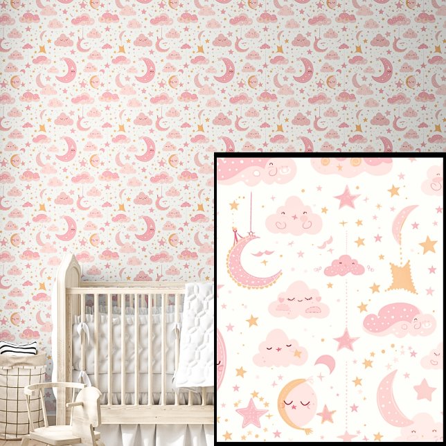 Niedliche Rosa Sternenwolken Tapete (Von Creator hochgeladen)