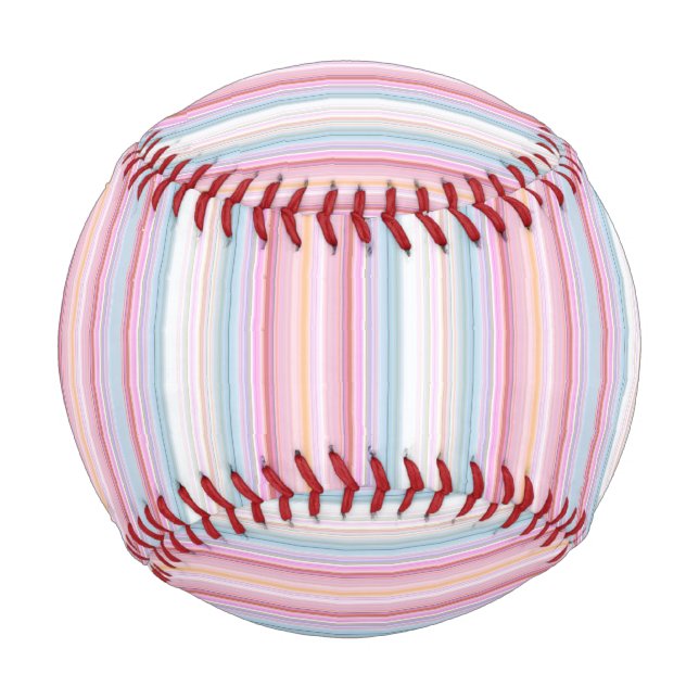 Niedliche, rosa Streifen Baseball (Vorderseite)