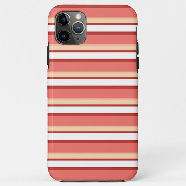 Niedliche, rosa Streifen Case-Mate iPhone Hülle (Rückseite)