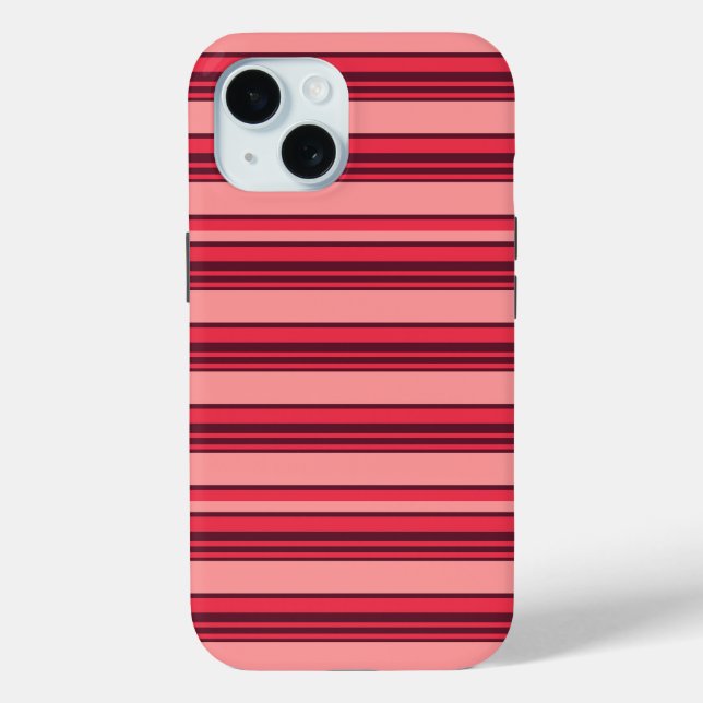 Niedliche Rosa Streifen Case-Mate iPhone Hülle (Rückseite)