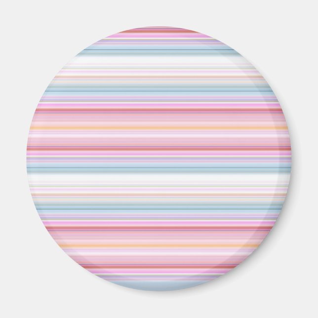 Niedliche, rosa Streifen Magnet (Vorne)