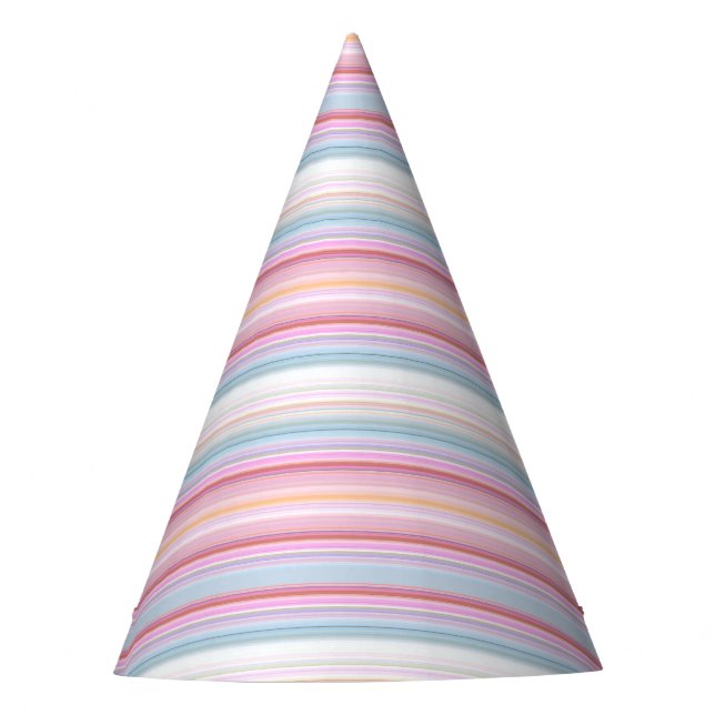 Niedliche, rosa Streifen Partyhütchen (Vorderseite)