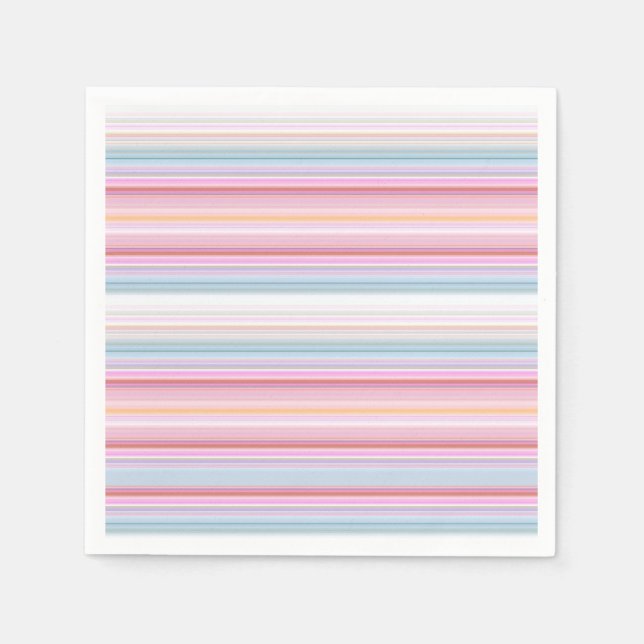 Niedliche, rosa Streifen Serviette (Vorderseite)