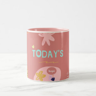 niedliche Rosa-Tasse Zweifarbige Tasse