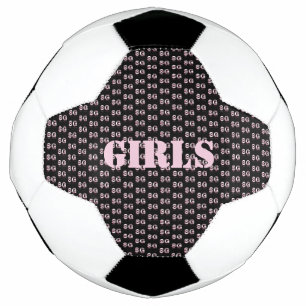Niedliche Rosa Text Girls Soccerball Fußball