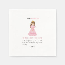 Niedliche rosa Tochter der Königlichen Geburtstags Serviette