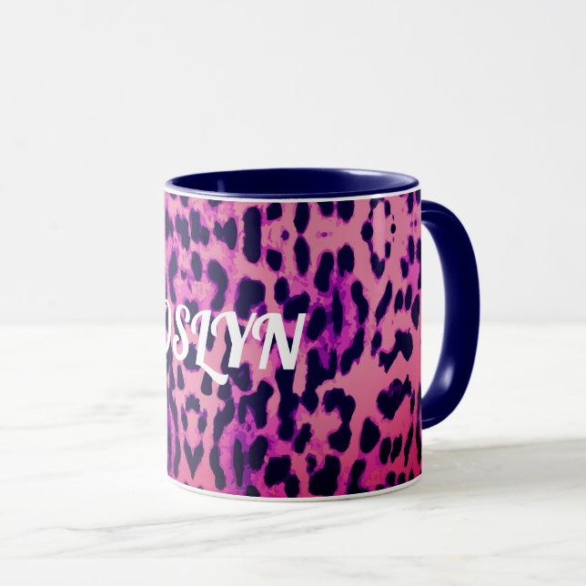 Niedliche rosa u. blauer tasse (VorderseiteRechts)