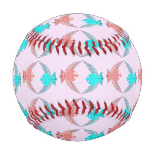 Niedliche Rosa und Blaue Liebesvögel Baseball