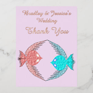 Niedliche Rosa und Blaue Liebesvögel Hochzeit nach Folien Feiertagspostkarte