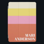 Niedliche Rosa- und Orangenstreifen Moderne Person iPad Pro Cover<br><div class="desc">Niedlich rosa und orangefarbene Streifen Moderne Personalisierte iPad-Abdeckung</div>