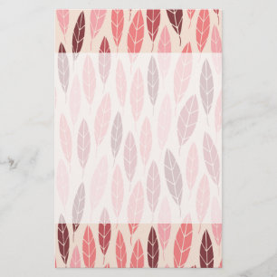 Niedliche rosa und rote Blätter Briefpapier