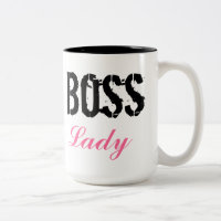 Niedliche rosa und schwarze Chef-Dame Coffee Mug