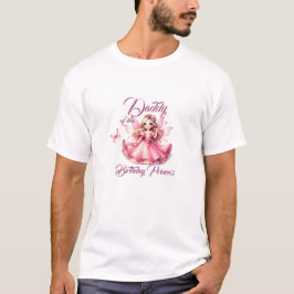 Niedliche Rosa Wasserfarbe gürtliche Burg Prinzess T-Shirt