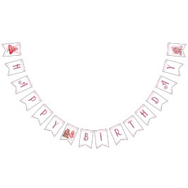 Niedliche Rosa Wasserfarbe gürtliche Burg Prinzess Wimpelkette