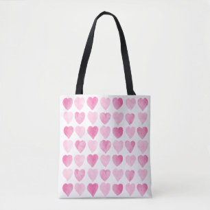 Niedliche rosa Wasserfarbenfrohe Herztasche
