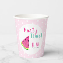 Niedliche Rosa-Wassermelone-Mädchen Geburtstag