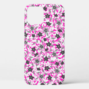 Niedliche, rosa, weiße abstrakte Blume Case-Mate iPhone Hülle