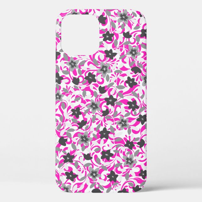 Niedliche, rosa, weiße abstrakte Blume Case-Mate iPhone Hülle (Rückseite)