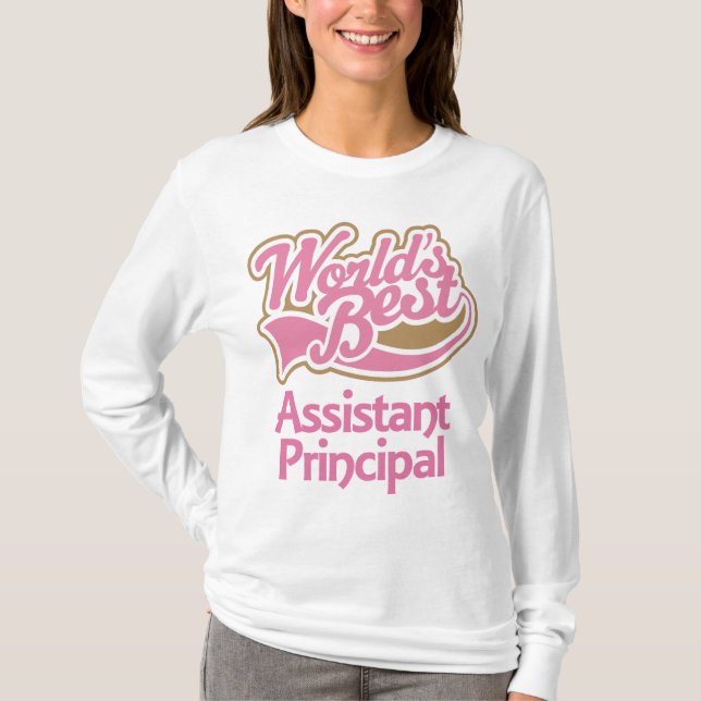 Niedliche rosa Weltbeste behilfliche Direktion T-Shirt (Vorderseite)