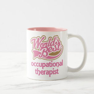 Niedliche rosa Weltbester beruflicher Therapeut Zweifarbige Tasse