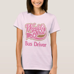 Niedliche rosa Weltbester Bustreiber T-Shirt