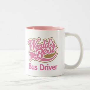 Niedliche rosa Weltbester Bustreiber Zweifarbige Tasse
